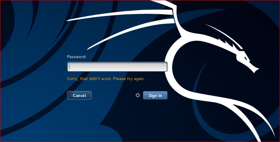 Kali Linux v2 Reset Lost Password