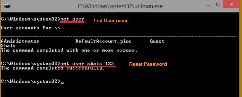 Reset Forgotten Windows 10 Password