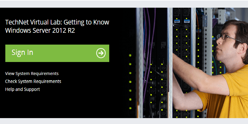 Windows Server 2012 R2 Online Virtual Lab