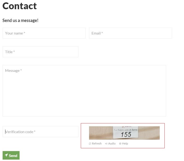 Contact form with reCAPTCHA