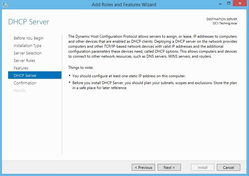 DHCP Server Information