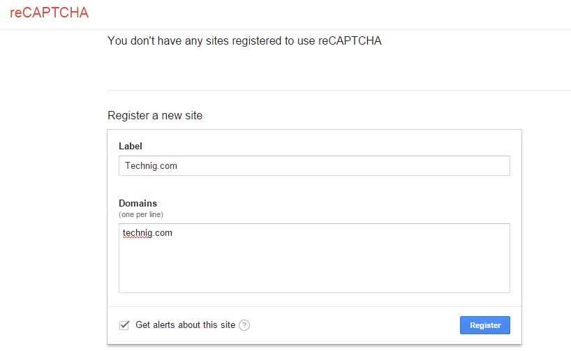 Register your website