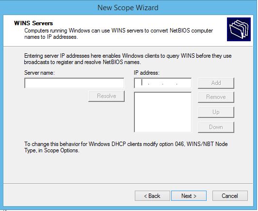 WINS Servers