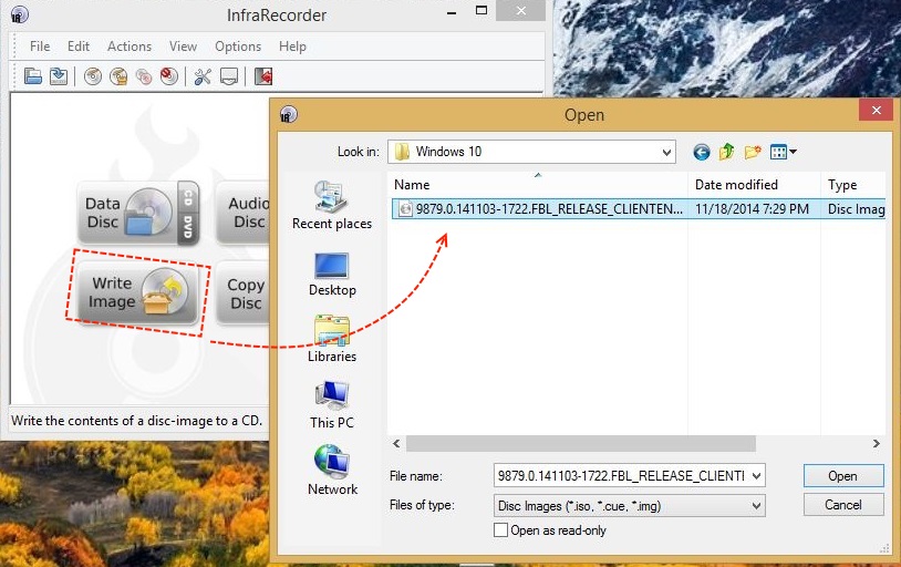 Write Windows 10 Image on DVD - Technig