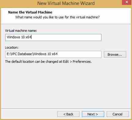 Name the Virtual Machine