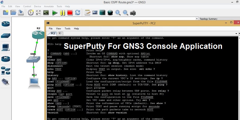 SuperPutty for GNS3 Console Applications