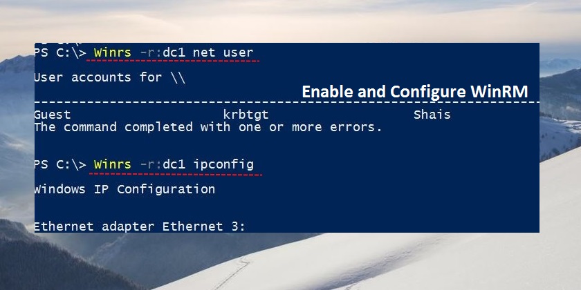 Configure Windows Remonte Management
