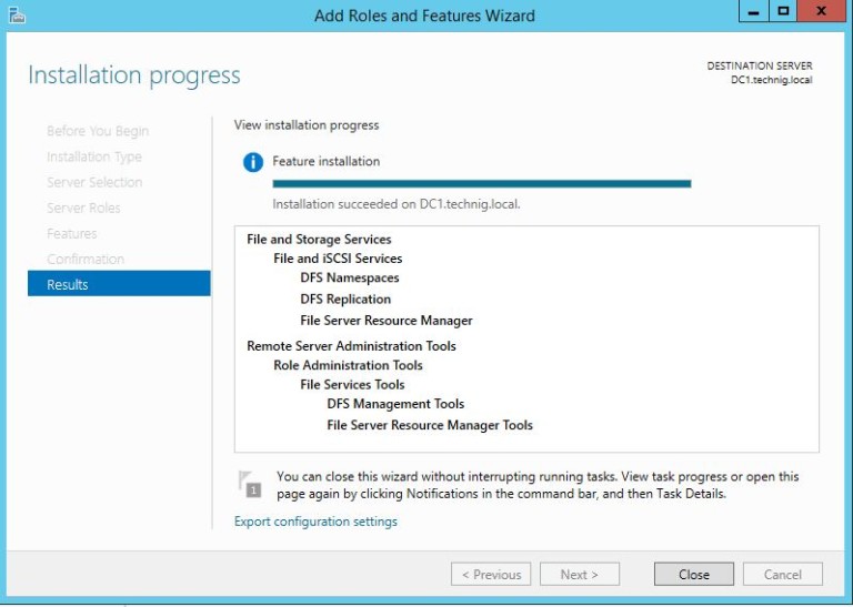 Install and Configure Distributed File System Server 2012 R2