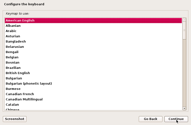 Configure the Keyboard