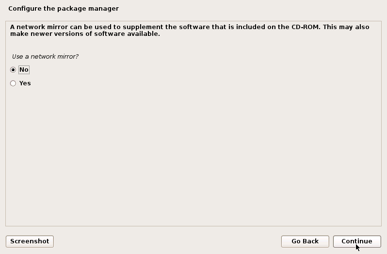 Configure the package manager