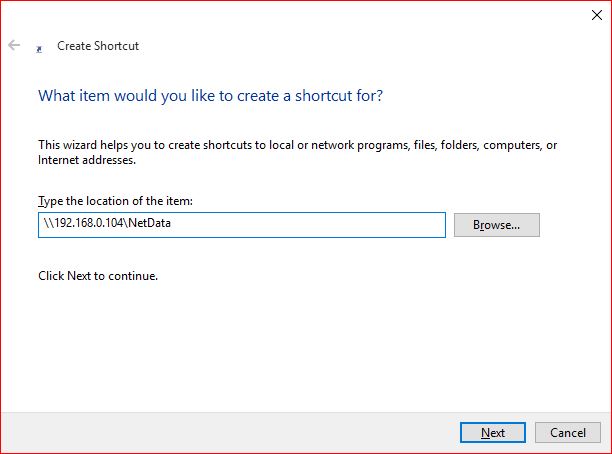 Create Shortcut Link