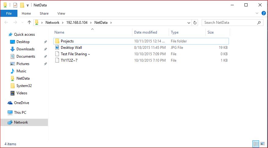 Network Shared Files