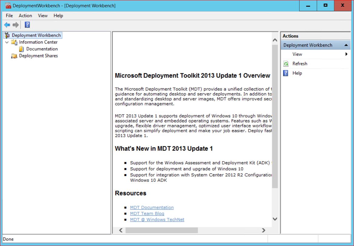 Windows Deployment Workbench - Install ADK and MDT