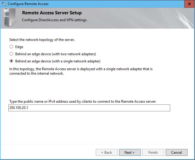 Behind an edge device (with a single network adapter)
