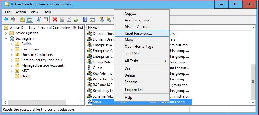 Change Password Using Active Directory