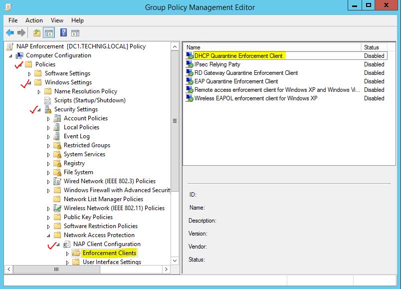 Configure Group Policy for Network Access Protection