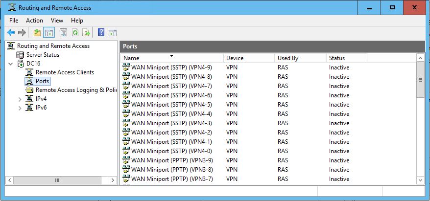 Configure Routing and Remote Access in Windows Server 2016