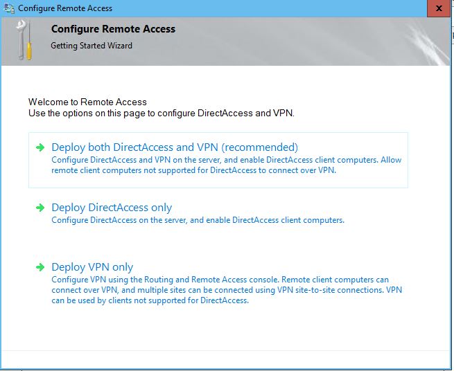 Deploy and Configure DirectAccess VPN Server on Windows Server 2016