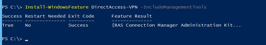 Install DirectAccess VPN with PowerShell