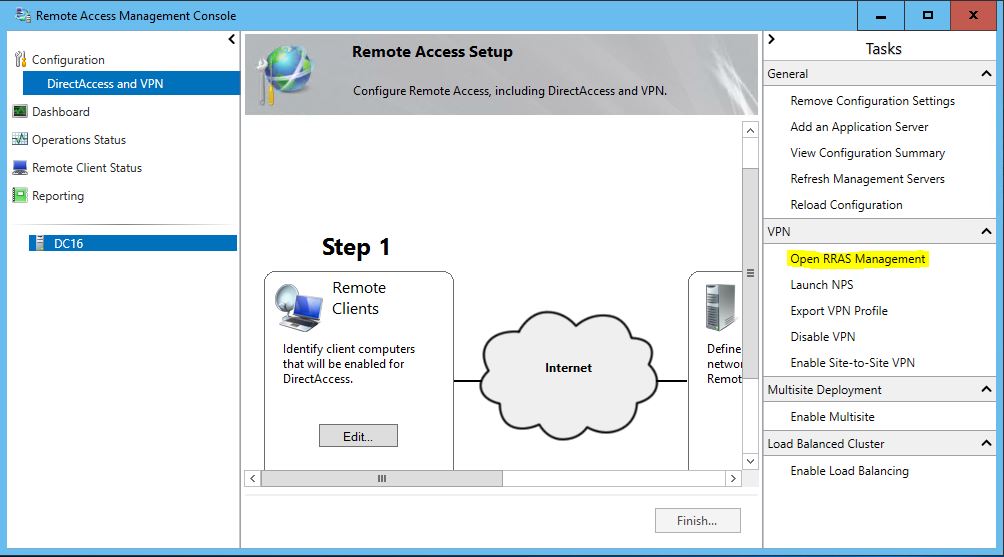 Remote Access Management Console