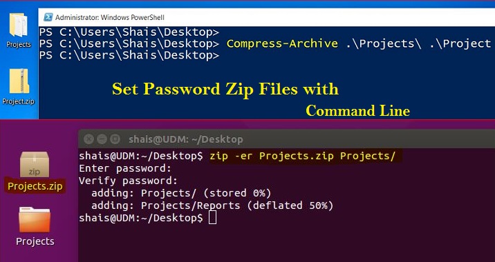 Set Password Zip Files with Command Line Tutility