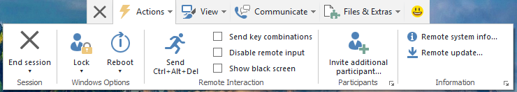 Actions Tab
