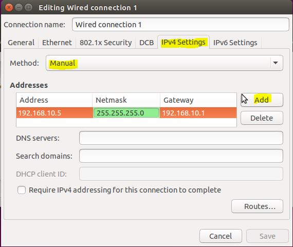 Assign Manual IP Address for Ubuntu To Network Ubuntu and Windows 10