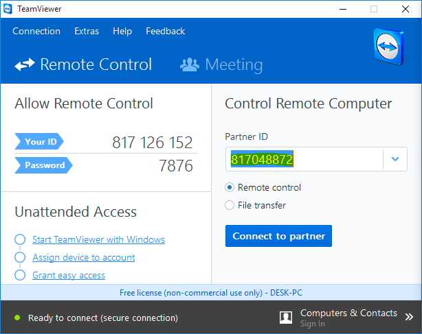 Partner ID - Connect to Partner