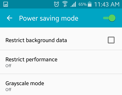 Power Saving Mode