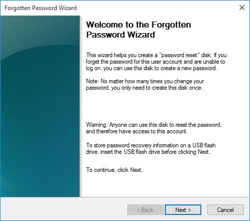 Reset Windows 10 Password