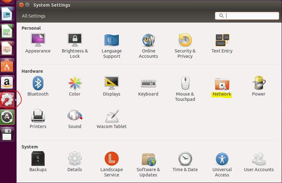 Ubuntu System Settings