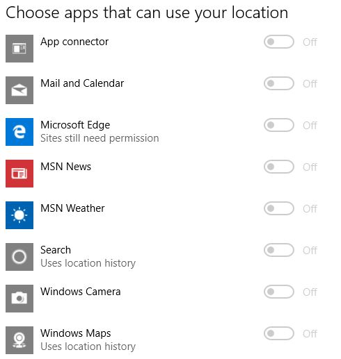 Windows 10 Location Tracking Apps