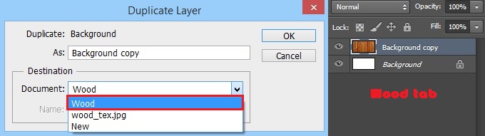 Duplicate layer using layer panel