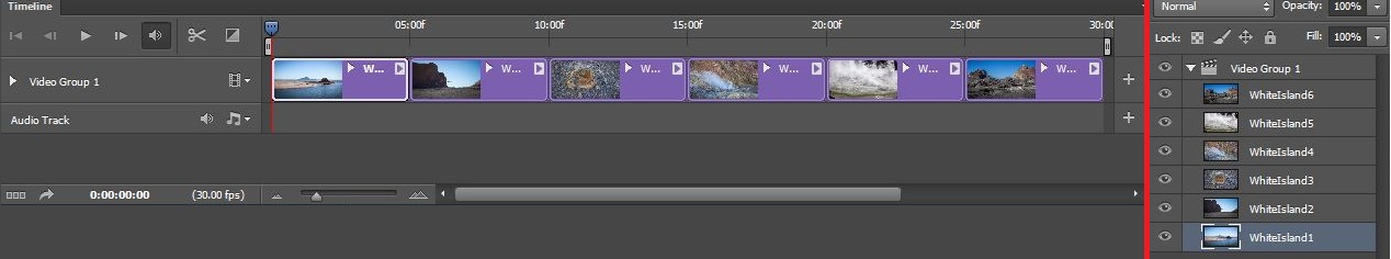 Sideshow Timeline and layer panel grpuped