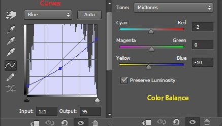 Cuvers & color Balance Settings