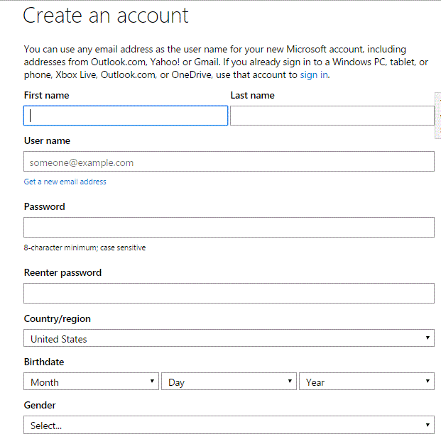 Creat an outlook email