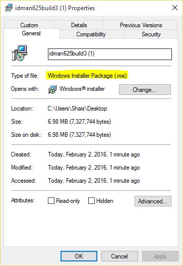 MSI Package Properties