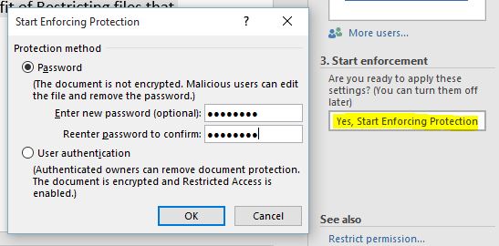Password Protect Document