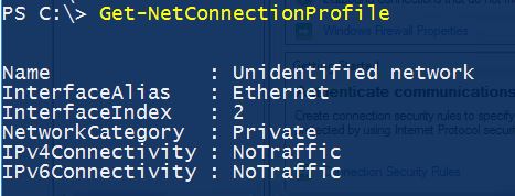 Change Public Network to Private Network with PowerShell