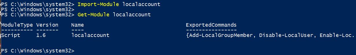 Import Module in PowerShell Windows 10