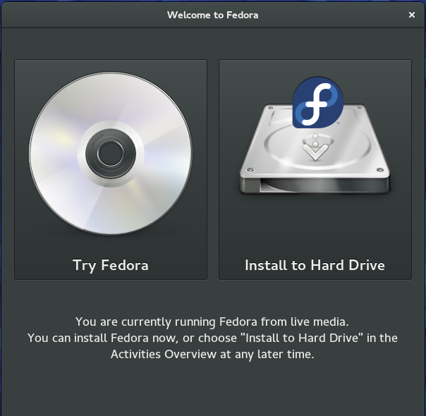 Install Linux Fedora on Hard Disk