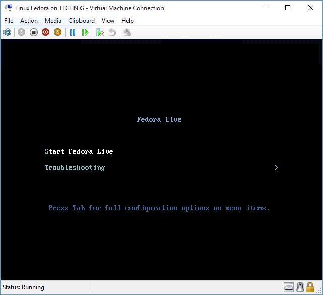 Install Linux Fedora on Hyper-V
