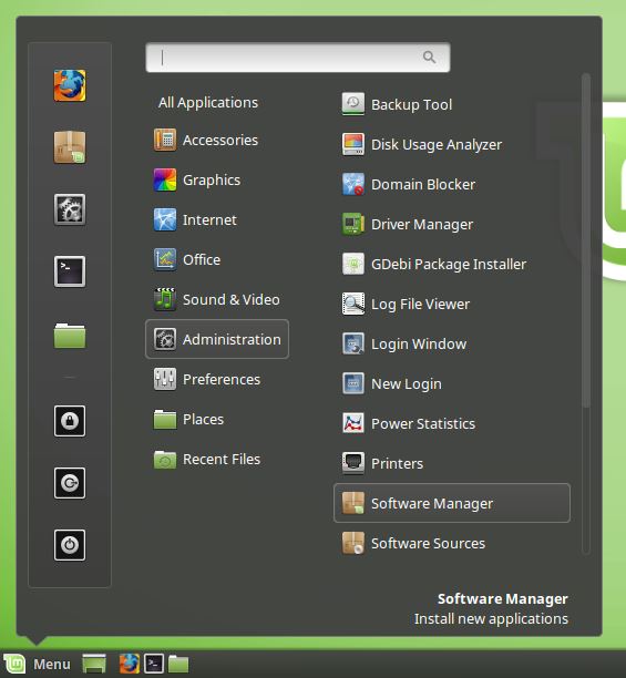 Linux Mint Software Manager