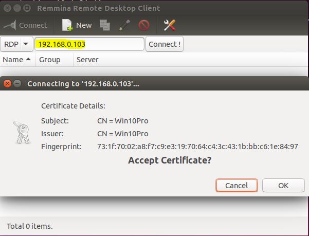Remote Access Windows 10 via Ubuntu Linux