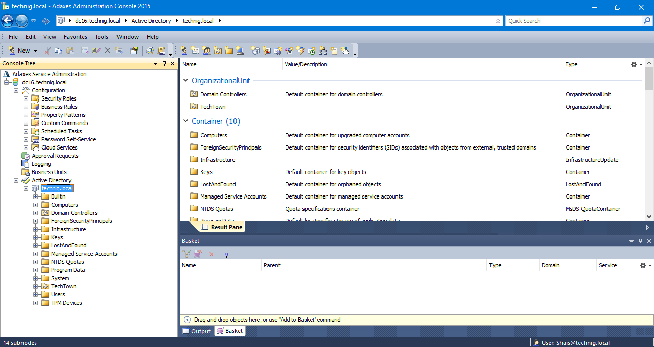 Adaxes Active Directory Administration Console