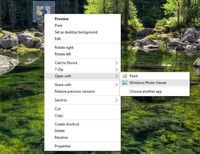 Default Windows Photo Viewer