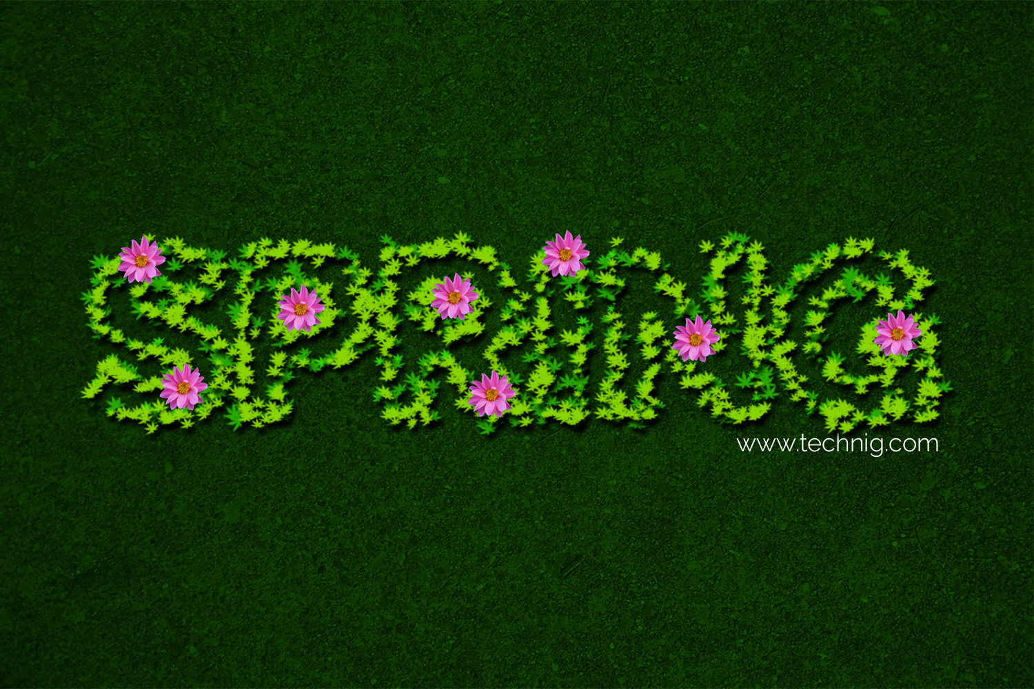 Spring Text wallpaper - Technig