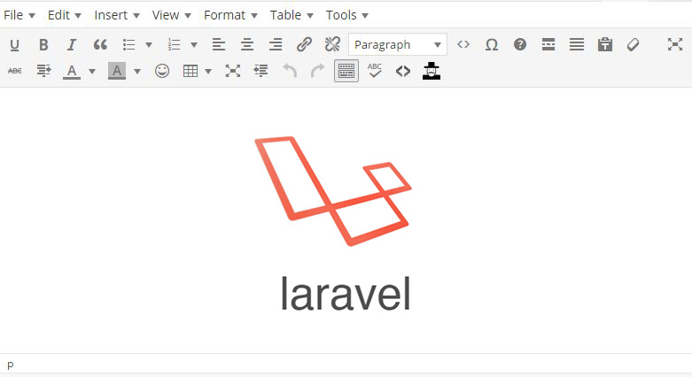 Wysiwyg Editor in Laravel