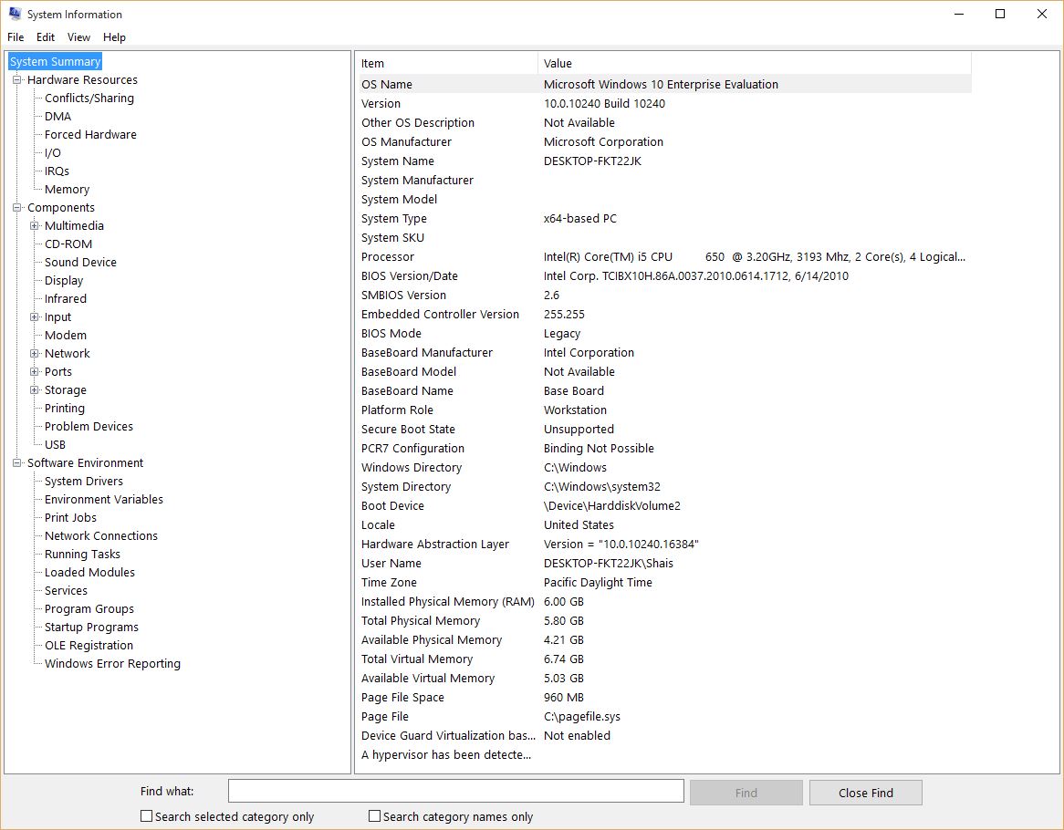 Find Windows 10 System Information - Technig