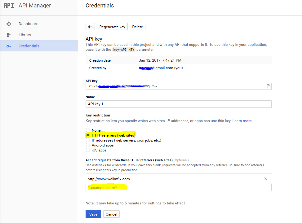 Google API Manager - Set Google Maps Address Correctly